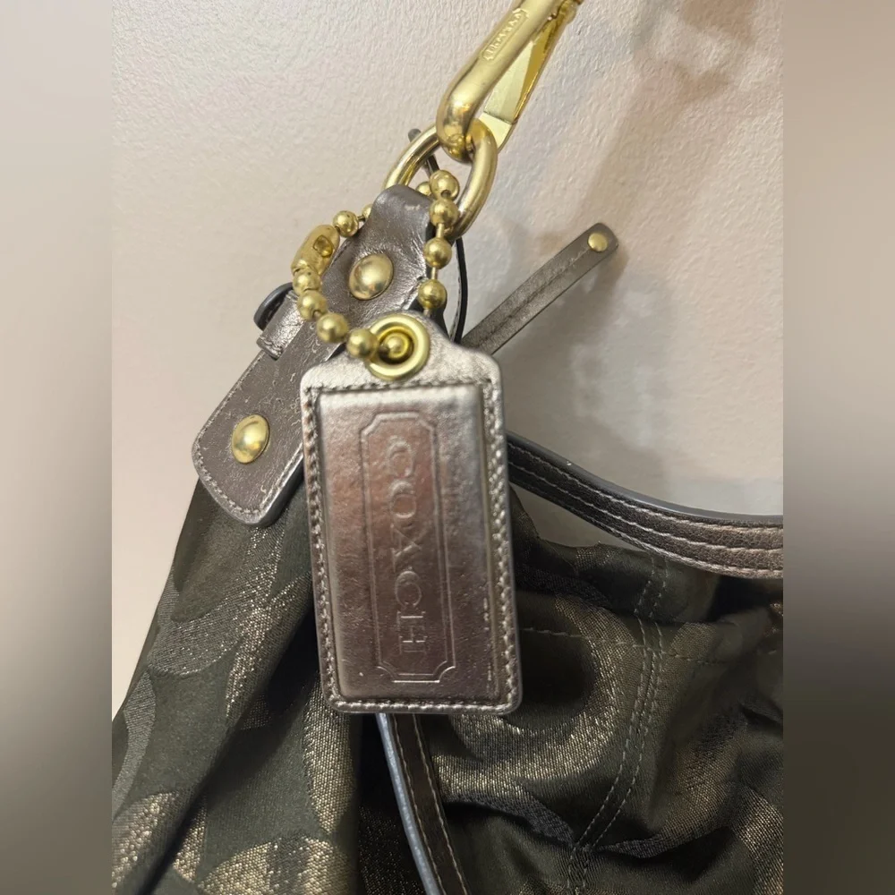 Coach Black and Gold Shoulder Bag
